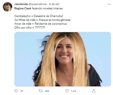 Público apontou bizarrices na carreira de Regina Casé (Foto: Reprodução/Twitter)