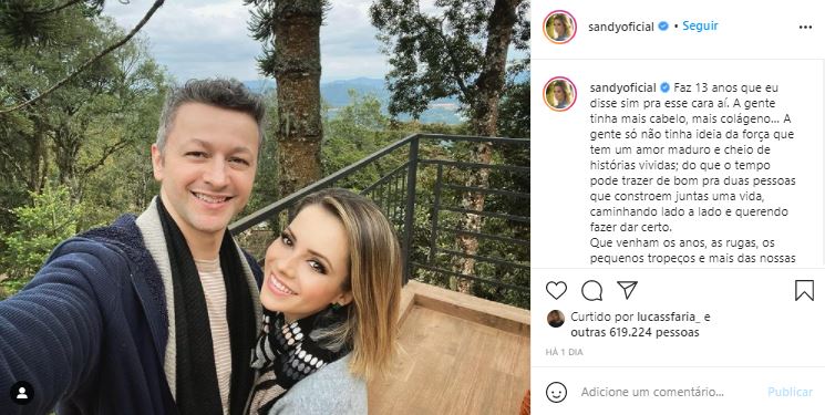 Sandy se derreteu de amores por Lucas Lima (Foto: Reprodução/Instagram)