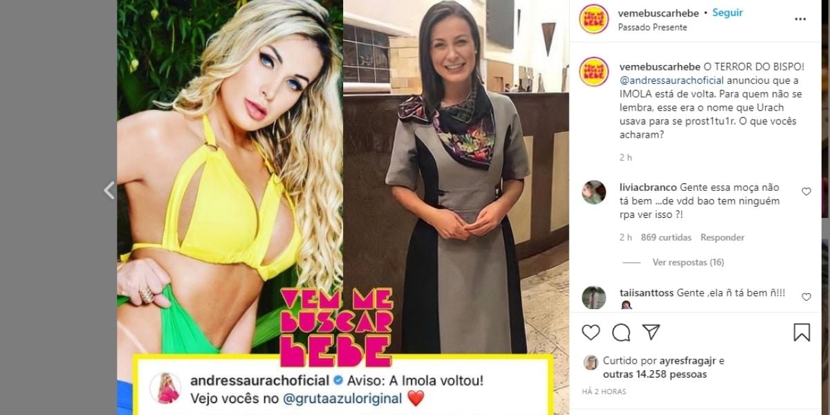 "Aviso", Andressa Urach, após separação e submissão ao ex, é possuída e confirma retorno à bordel: "Voltou"