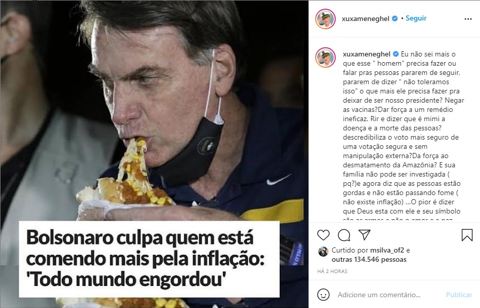 Xuxa solta os cachorros em Bolsonaro e fala o que todos queriam (foto: Reprodução)