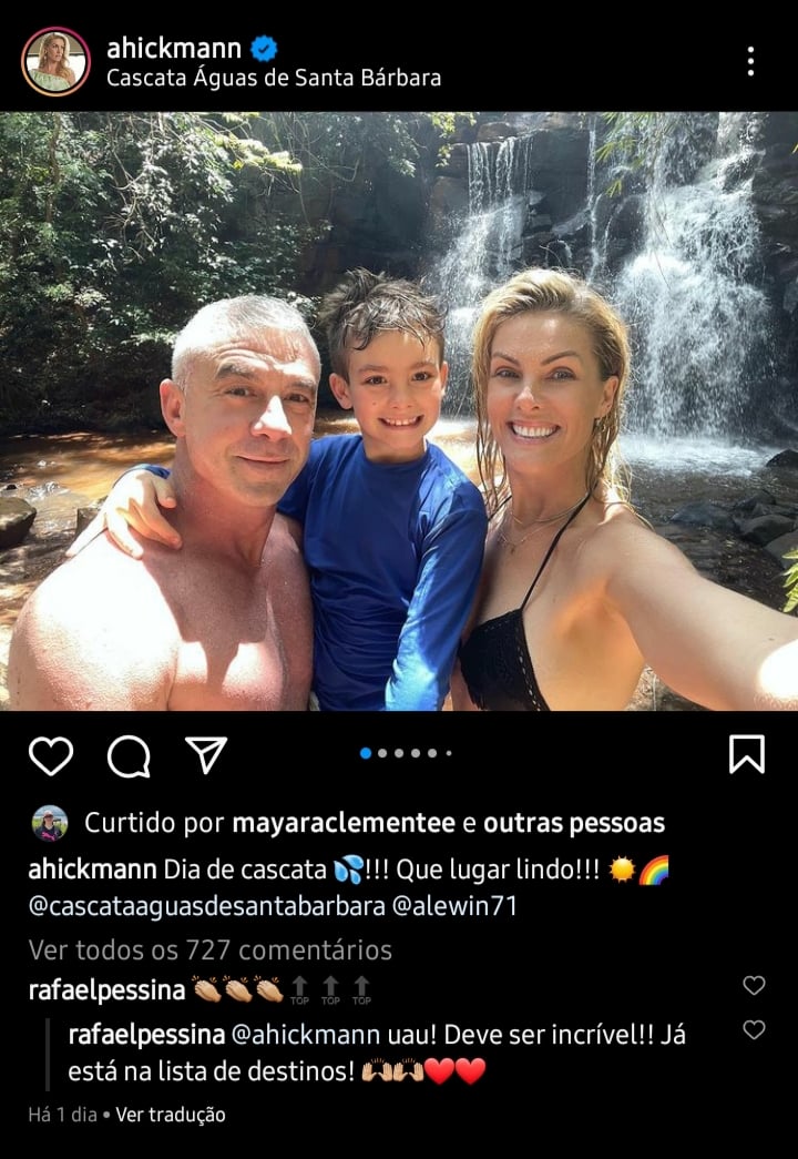 Ana Hickmann posta foto ao lado da família (Foto: Divulgação/ Instagram)