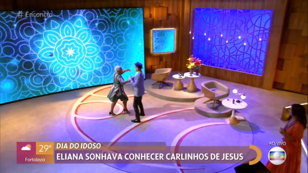 Carlinhos de Jesus e Eliana no encontro