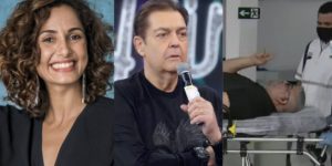 Camila Pitanga, Faustão e Heverton Guimarães (Reprodução)