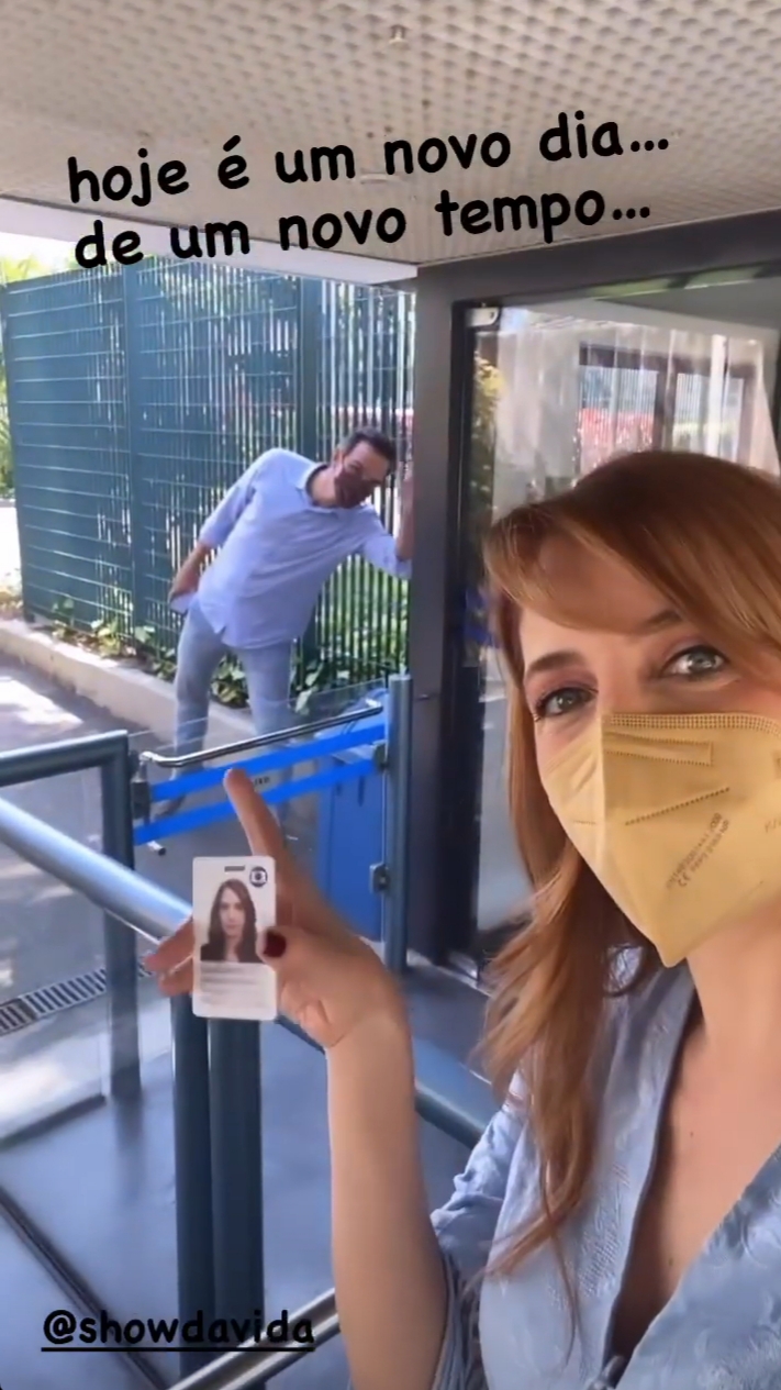 Poliana faz stories na porta da Globo (Foto: Reprodução/ Instagram)