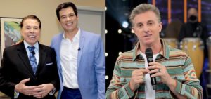 Silvio Santos, Celso Portiolli e Luciano Huck (Foto: Montagem/TV Foco)