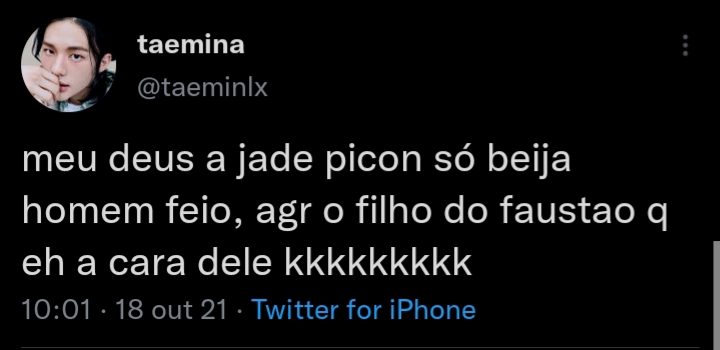 Comentário sobre Jade Picon (Foto: Reprodução)