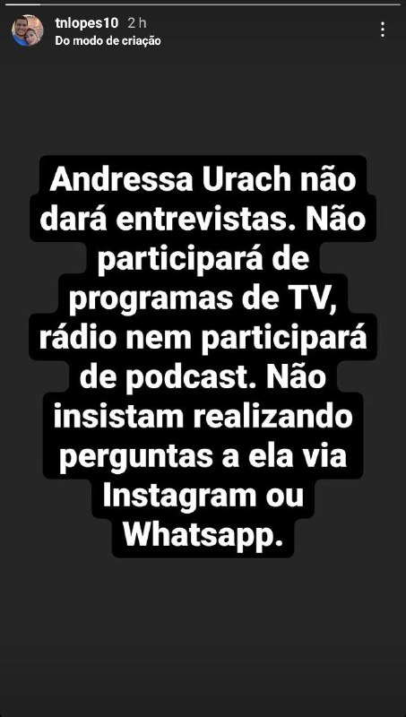 Marido de Andressa Urach proibiu a modelo de concender entrevistas (Foto: Reprodução)