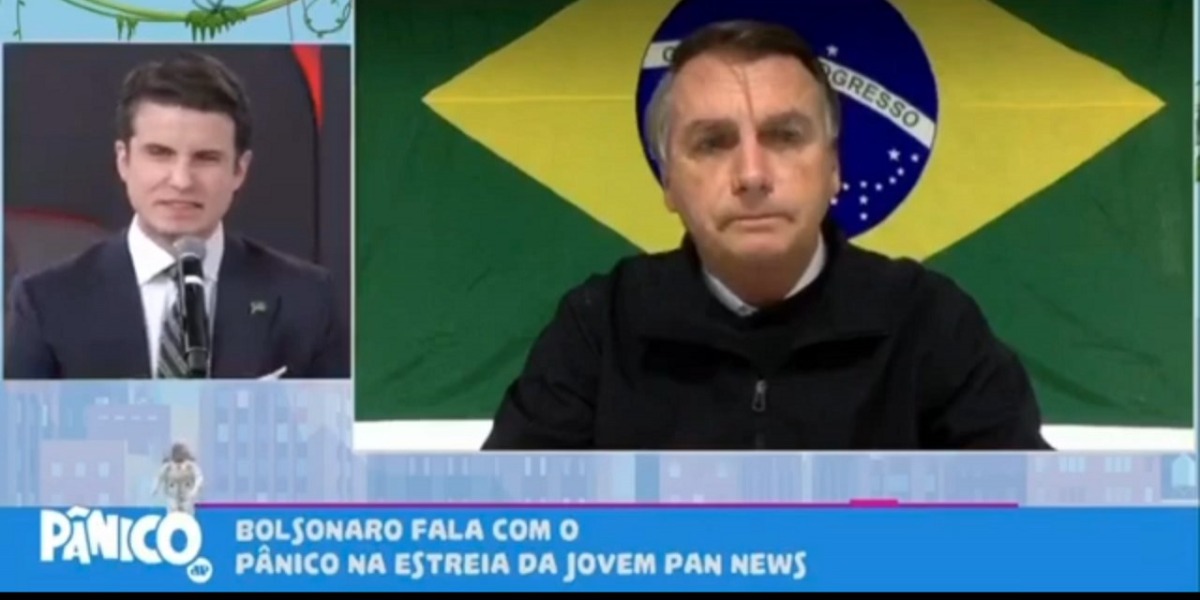 Bolsonaro abandona entrevista após briga com André Marinho, na Jovem Pan - Foto: Reprodução