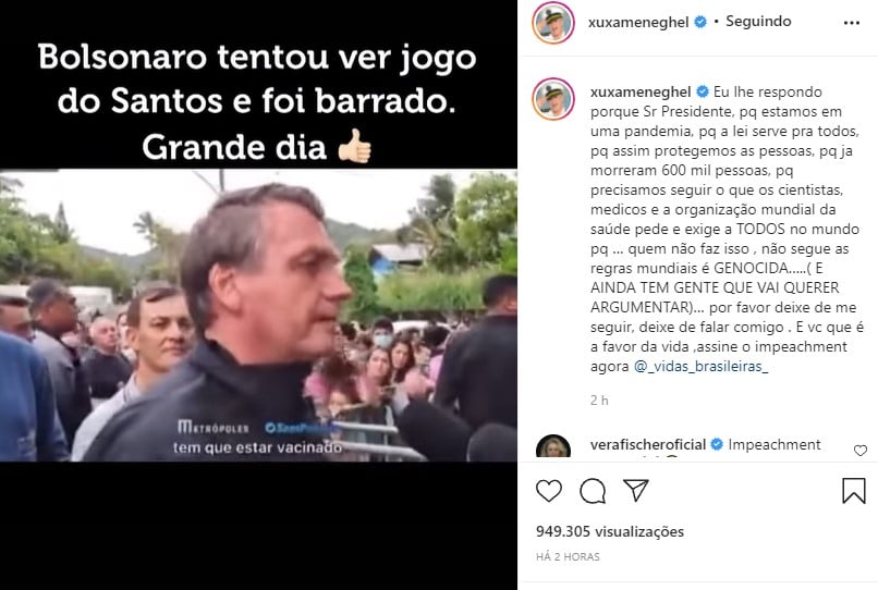 Xuxa Meneghel deu uma resposta na lata para Bolsonaro (Foto: Reprodução)