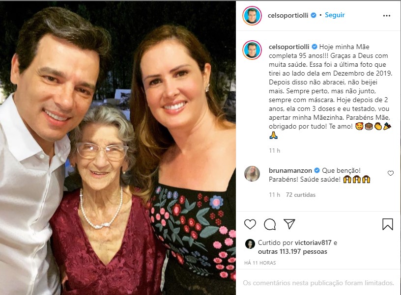 Celso Portiolli reencontra a mãe após dois anos e cai no choro - Foto: Reprodução