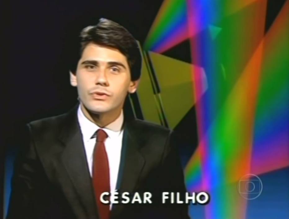 César Filho no "Fantástico", antes da contratação de William Bonner (Foto: Reprodução/TV Globo)