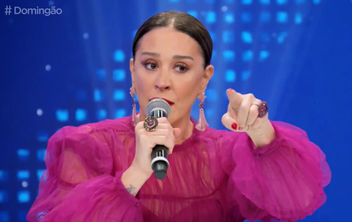 Claudia Raia elogia Faustão na Globo - Reprodução