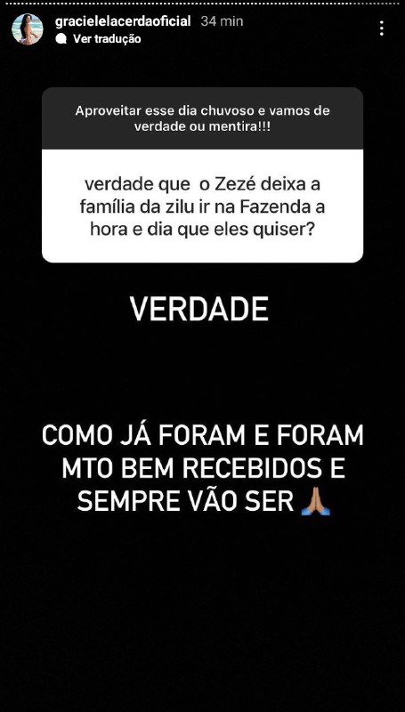 Graciele Lacerda falou de Zilu Godói, ex de Zezé (Foto: Reprodução/ Instagram)