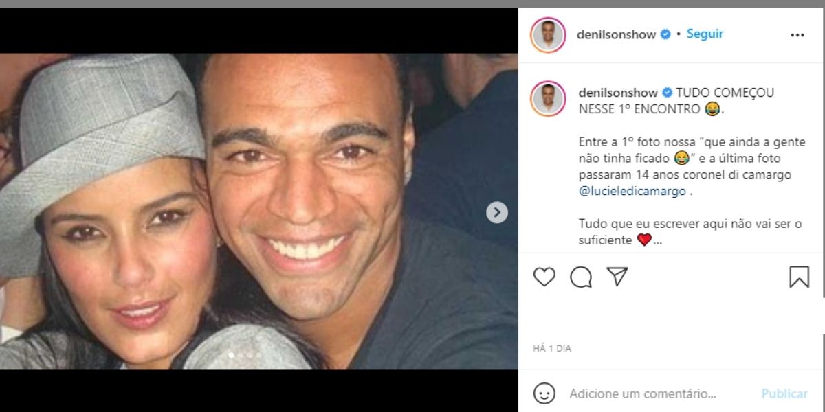 "Tudo que escrever não será suficiente", detona Denilson sobre esposa, após expor relação com Renata Fan