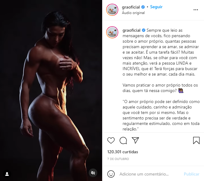 Gracyanne Barbosa chamou a atenção ao expor uma declaração (Foto: Reprodução)