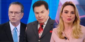 Hermano Henning, Silvio Santos e Rachel Sheherazade (Montagem: TV Foco)