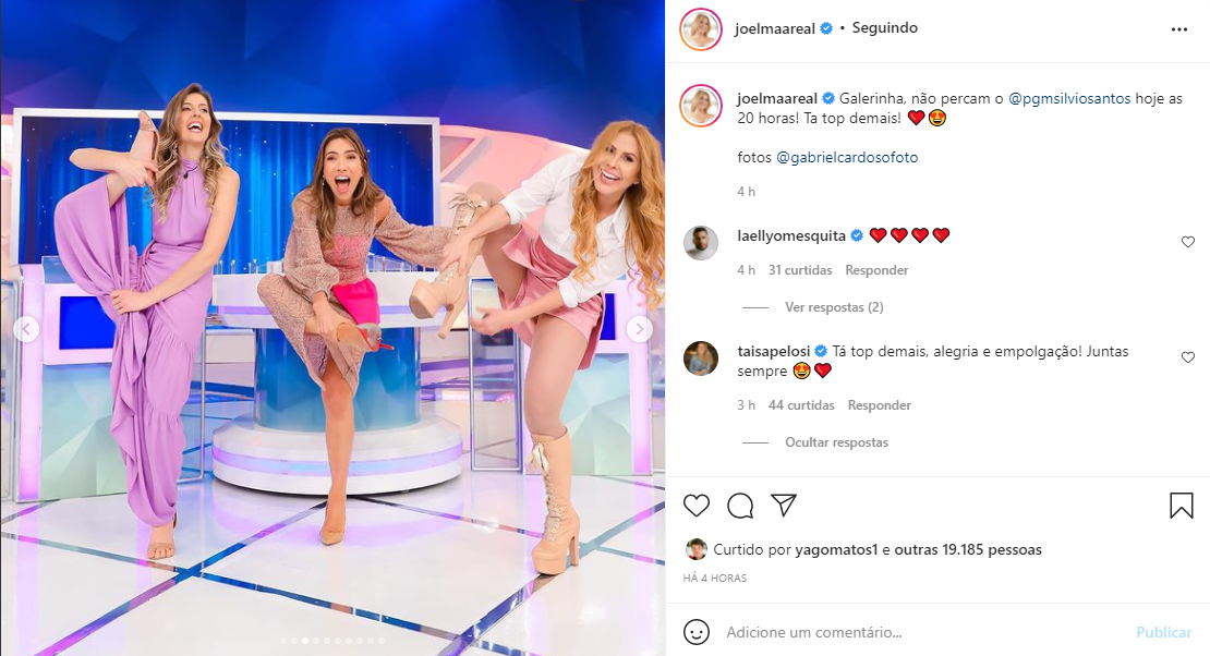 Joelma no Programa Silvio Santos com Patrícia Abravanel (Foto: Reprodução)