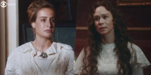 Luísa e Leopoldina se enfrentam de novo em Nos Tempos do Imperador (Foto: Montagem/TV Foco/Reprodução/Globo)