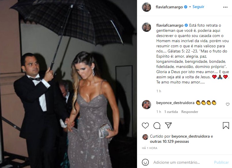 A esposa de Luciano Camargo decidiu se declarar (Foto: Reprodução)