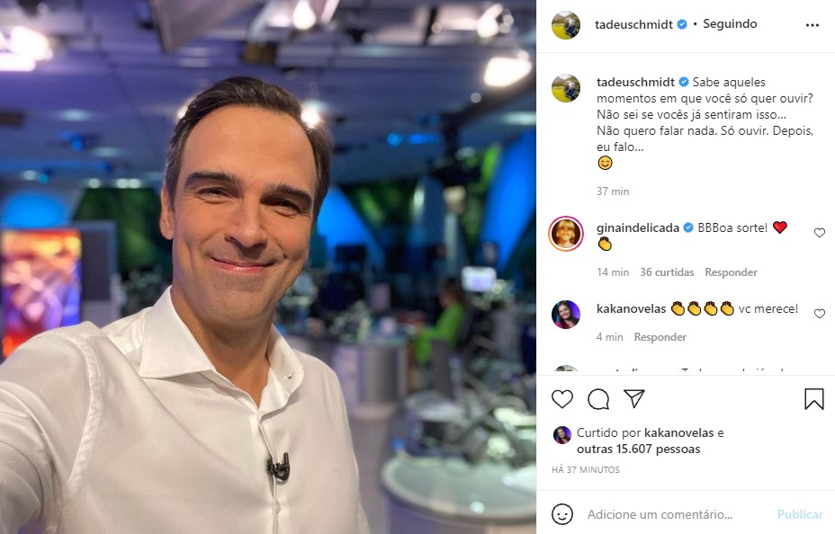 Tadeu Schmidt será o novo apresentador do BBB (Foto: Reprodução)