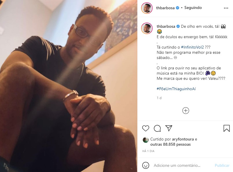 Thiaguinho se expôs em foto reveladoradora no Instagram