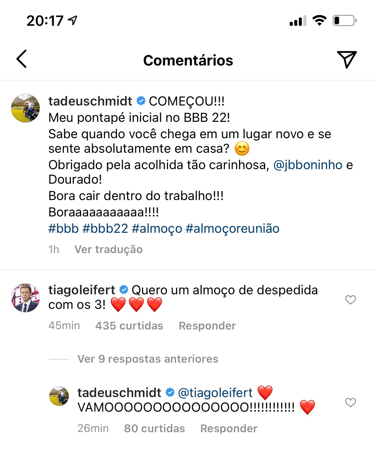 Comentário de Tadeu Schmidt - Foto: Reprodução