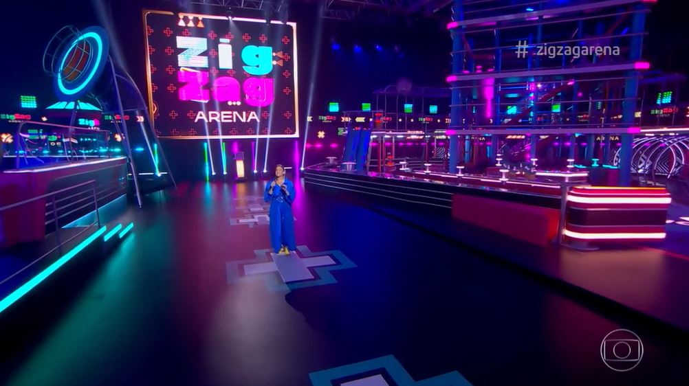 Fernanda Gentil no palco do "Zig Zag Arena" (Foto: Reprodução/TV Globo)