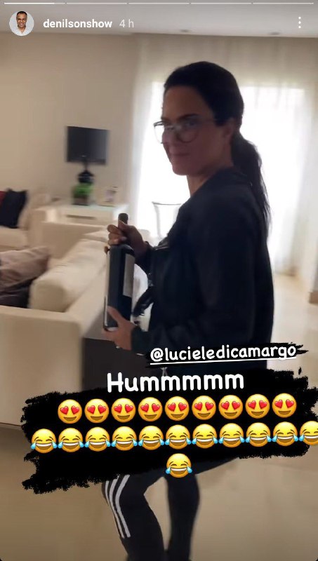 Denílson tentou comprar a esposa com vinho caro (Foto: Reprodução/ Instagram)