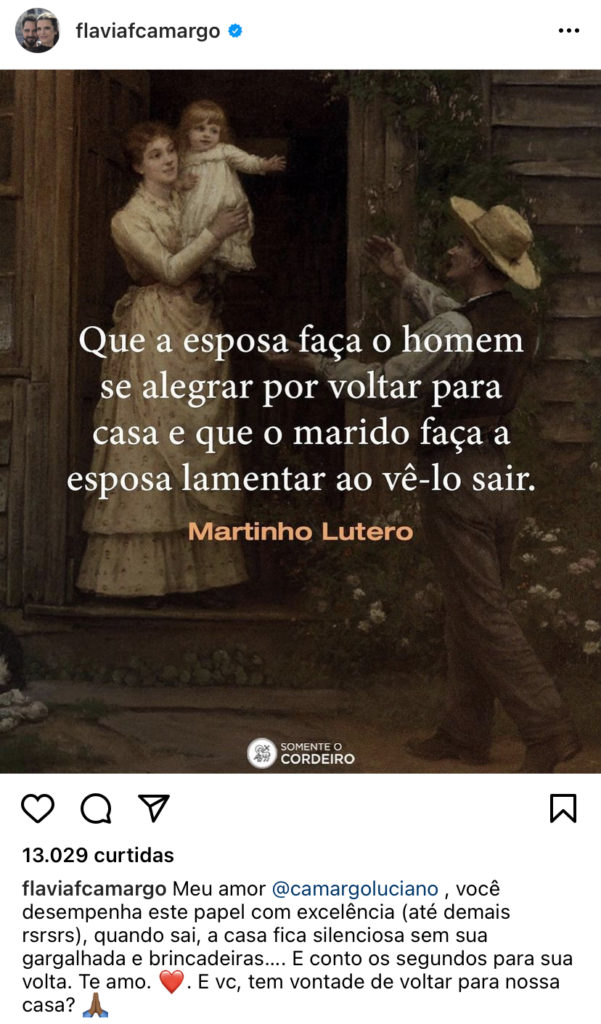 Esposa de Luciano Camargo escandaliza e confirma sobre saída do artista de casa: “Lamentar quando vê-lo sair”