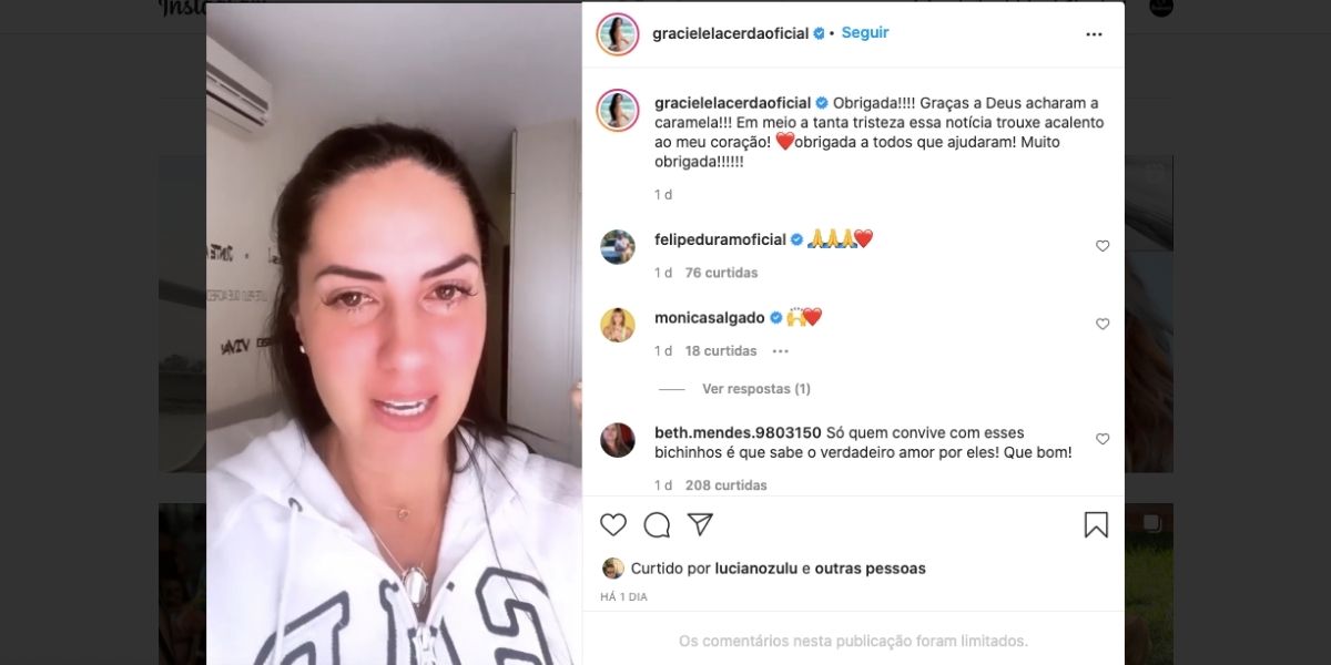 Graciele Lacerda é criticada por postura nas redes sociais (Reprodução)