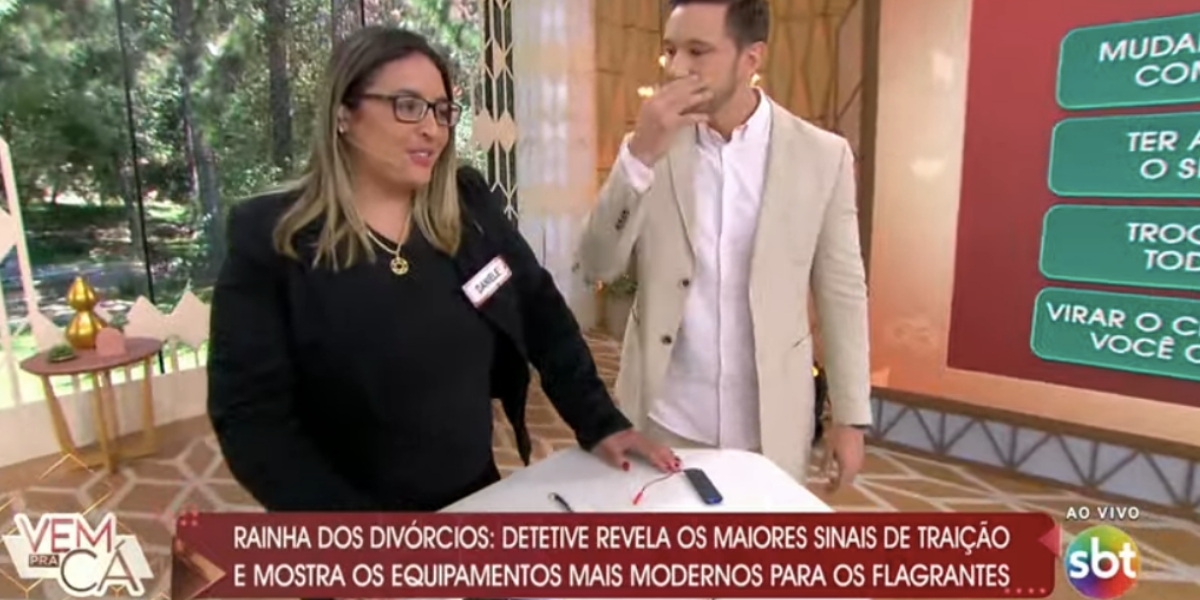 De acordo com detetive, apresentador foi flagrado no SBT (Reprodução)