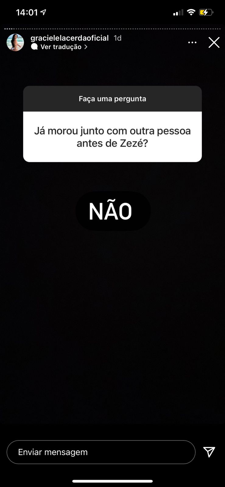 Em seguida, influenciadora fala sobre antigos relacionamentos (Reprodução)