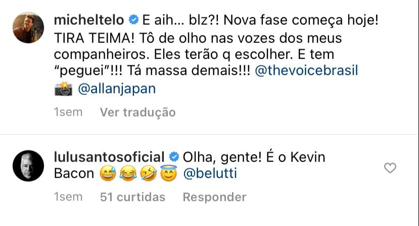 Lulu Santos manda recado para Michel Teló (Reprodução)