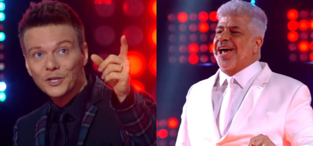 Michel Teló e Lulu Santos no The Voice Brasil