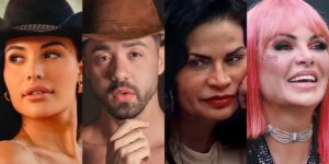 Aline Mineiro, Rico Melquiades, Solange Gomes e Valentina estão na Roça (Foto: Reprodução)