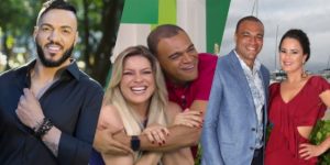 Belo, Denílson, Renata Fan e Luciele Di Camargo (Montagem: TV Foco)