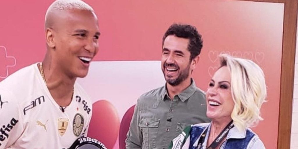 Deyverson, Ana Maria Braga e Felipe Andreoli, na Globo - Foto: Reprodução