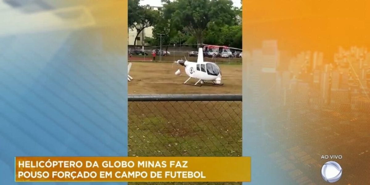 Helicóptero da Globo é obrigado a fazer pouso forçado, parte do veículo é perdido e autoridades confirmam: "Pane"