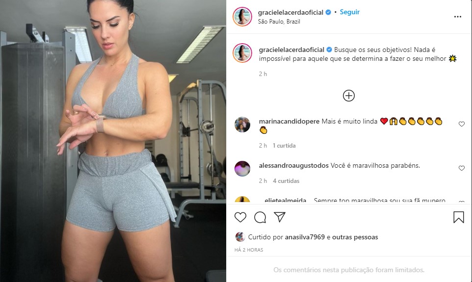 Graciele Lacerda exibe corpão aos 41 anos - Foto: Reprodução