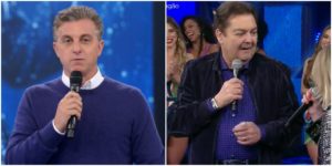 Luciano Huck e Faustão no Domingão com Huck e do Faustão - Foto: Montagem