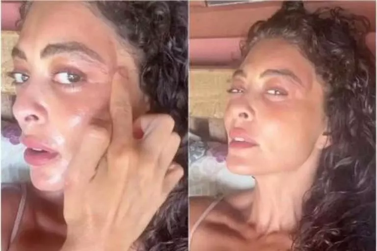 Juliana Paes surge com rosto deformado - Reprodução