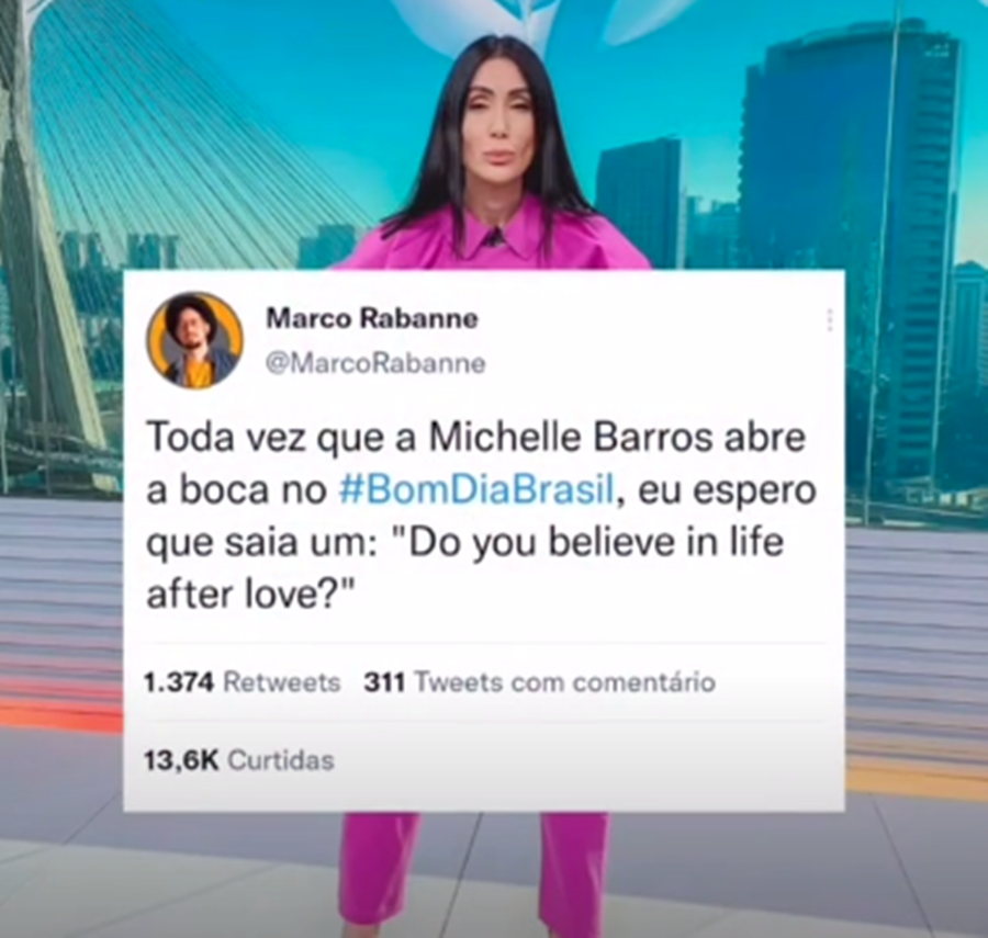 Michelle Barros é comparada pela sua aparência com a cantora Cher