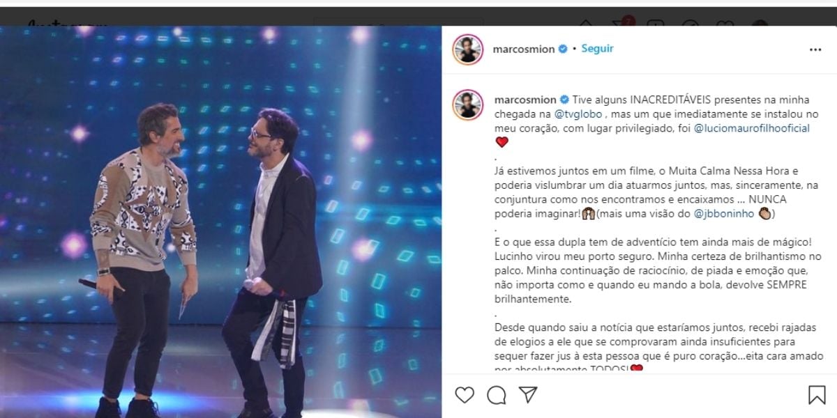 "Meu", Marcos Mion expõe relação com famoso da Globo, escancara sentimentos e confirma: "Estamos conectados"