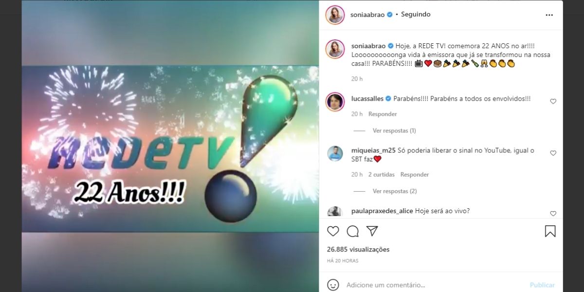 Sonia Abrão expõe desfecho da RedeTV, é anunciada na Globo por Luciano Huck e explode em emoção: "Momento lindo"