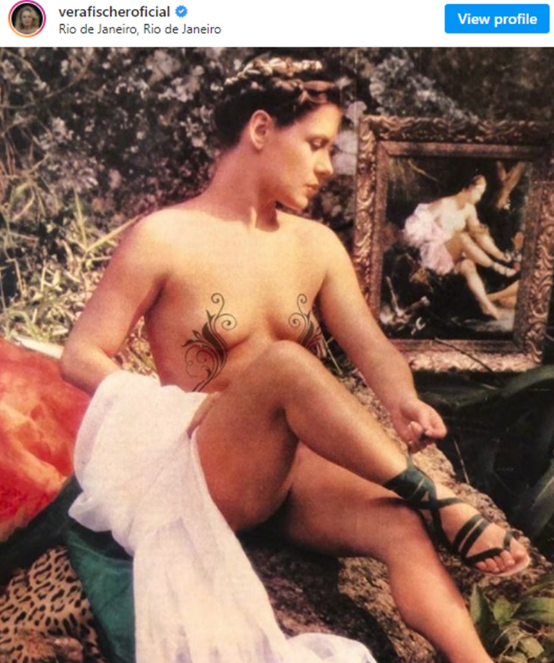 Vera Fischer em ensaio da Playboy em 1982 (Foto: Reprodução/ Instagram)