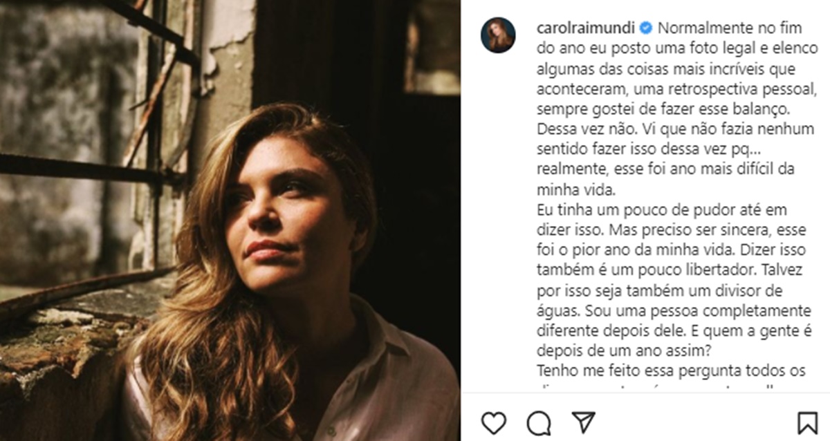 O desabafo completo da jornalista pode ser conferido em seu perfil do Instagram (Foto: Reprodução/Instagram)