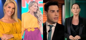 Ana Hickmann, Galisteu, Bacci e Carolina Ferraz causaram um climão no Família Record (Foto: Montagem/TV Foco)