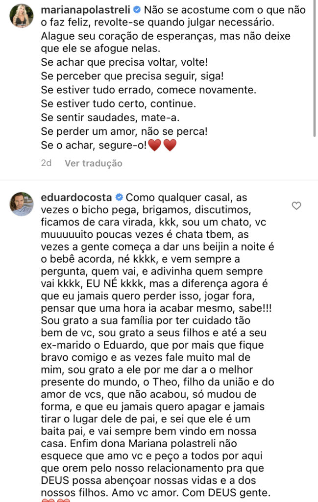 Eduardo Costa expõe crise em relação com namorada, envolve ex-marido da moça e confirma: “Jogar fora”