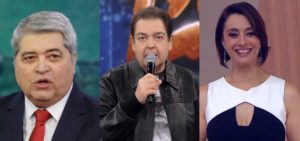 Faustão ao lado de estrelas da Band (Foto: Montagem/TV Foco)