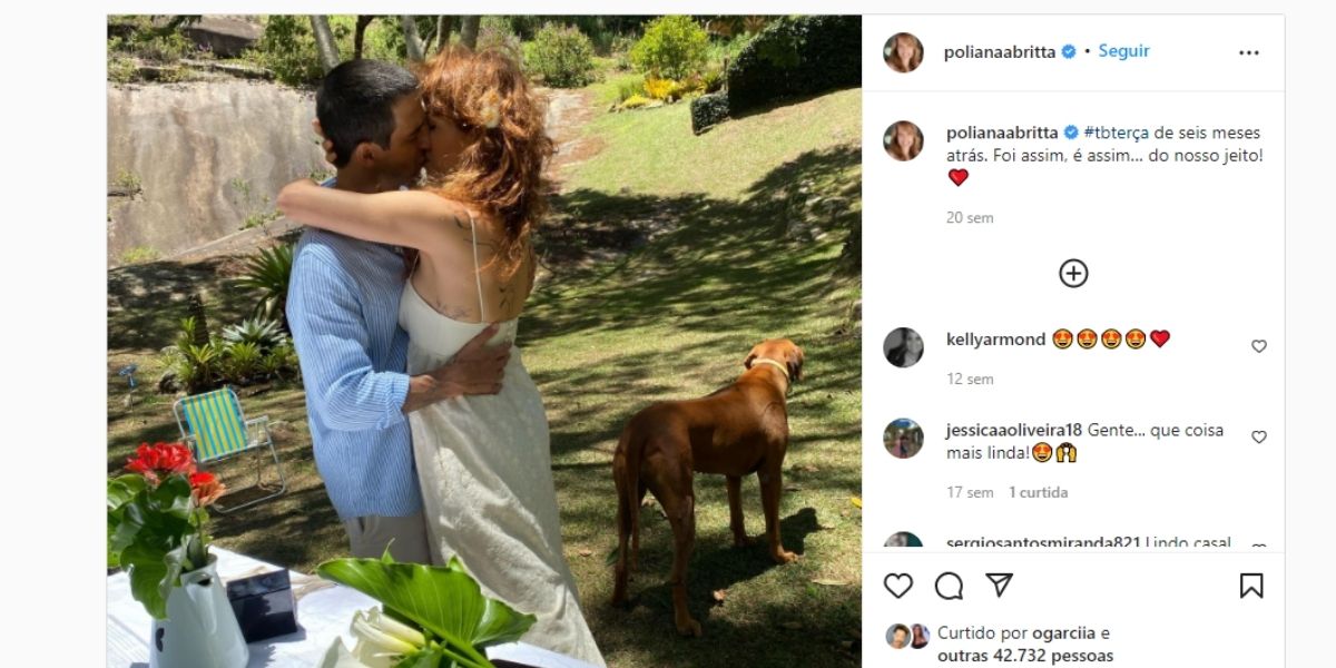 Poliana Abritta em seu casamento